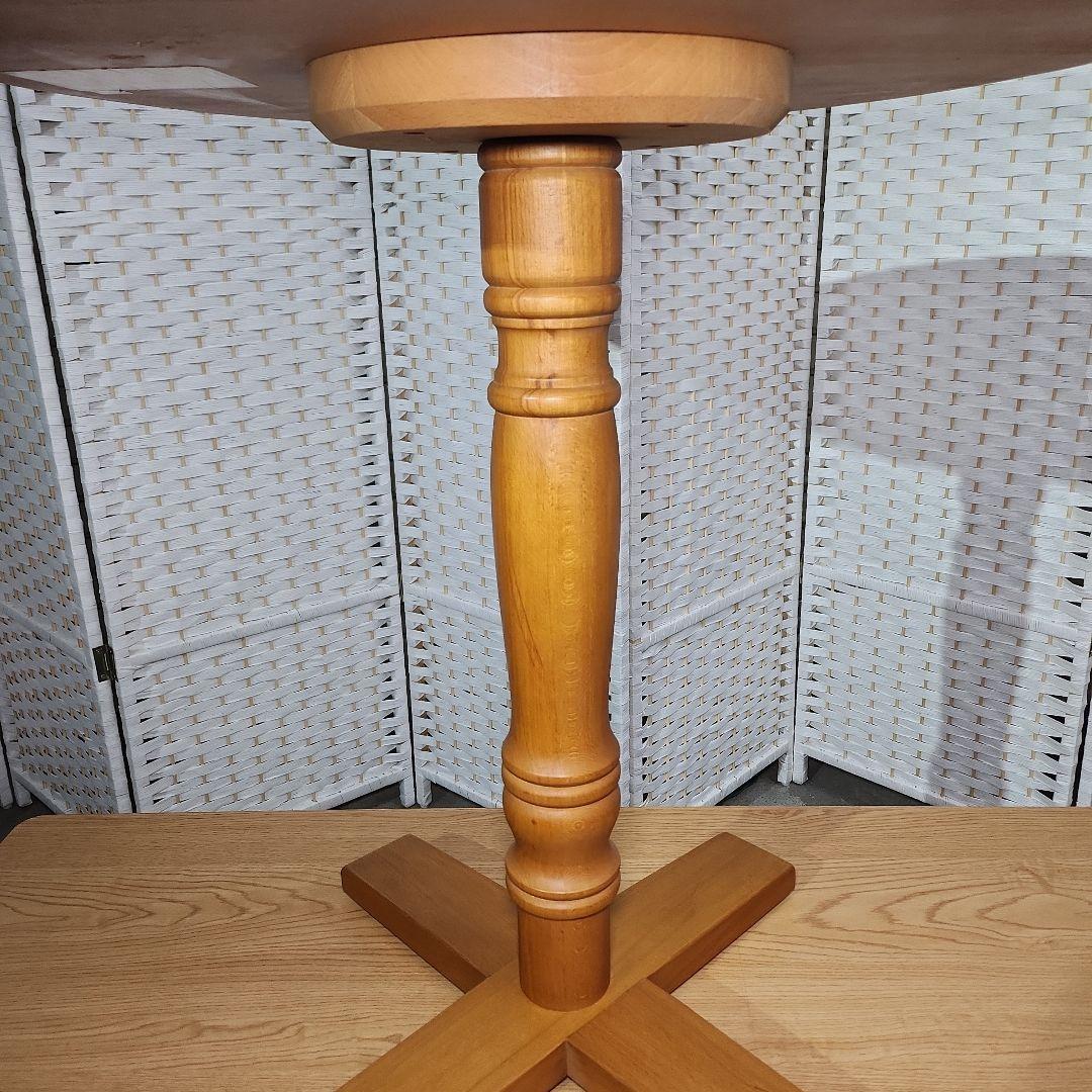 飛騨産業 キツツキ ラウンドテーブル アンティーク 美品