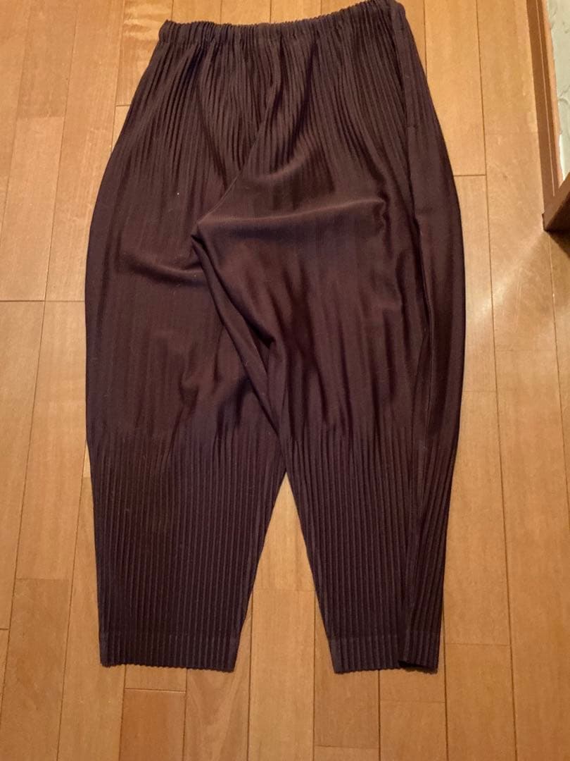 イッセイミヤケ　オムプリッセ　ブラウン プリーツ