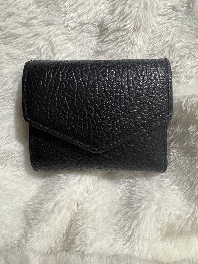 【Maison Margiela/メゾンマルジェラ】三つ折り財布　ブラック