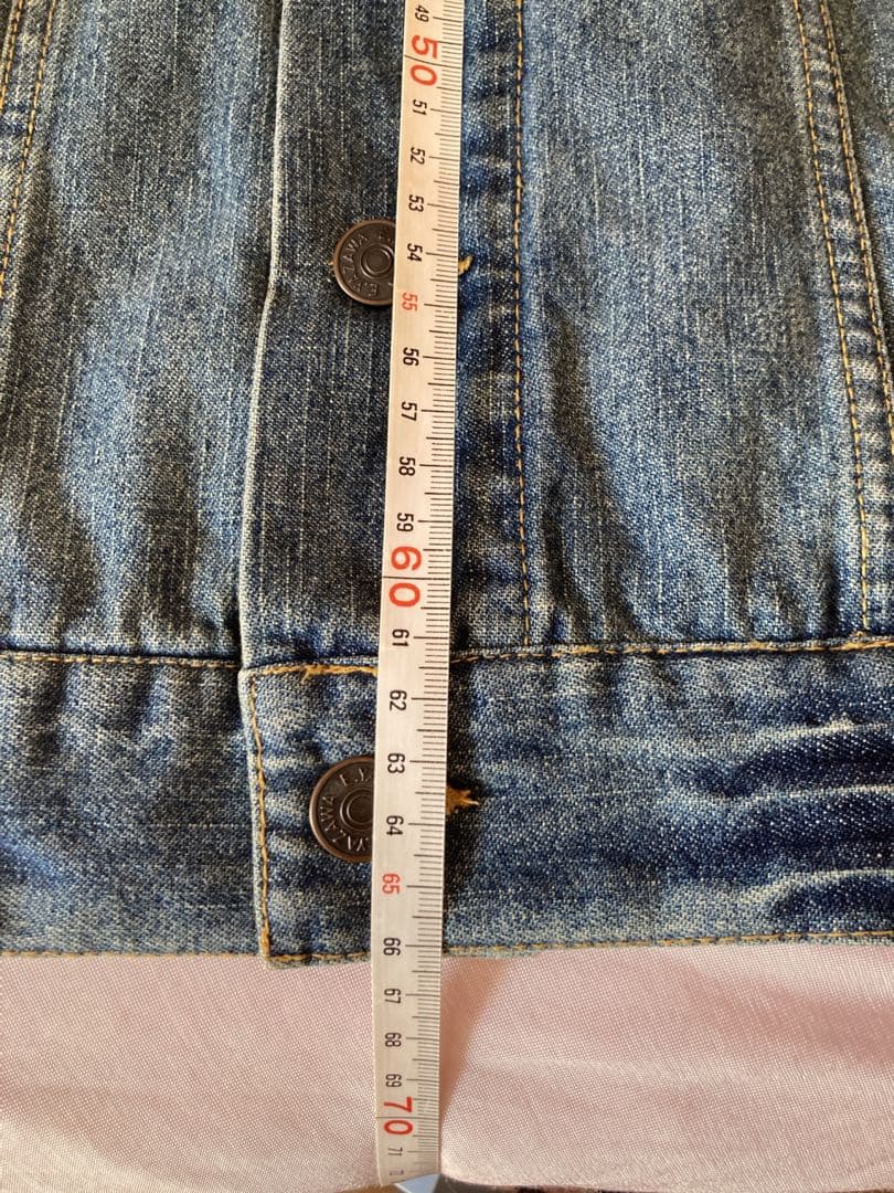 矢沢永吉 デニムジャケット GジャンE.YAZAWA ダメージ ヴィンテージ風