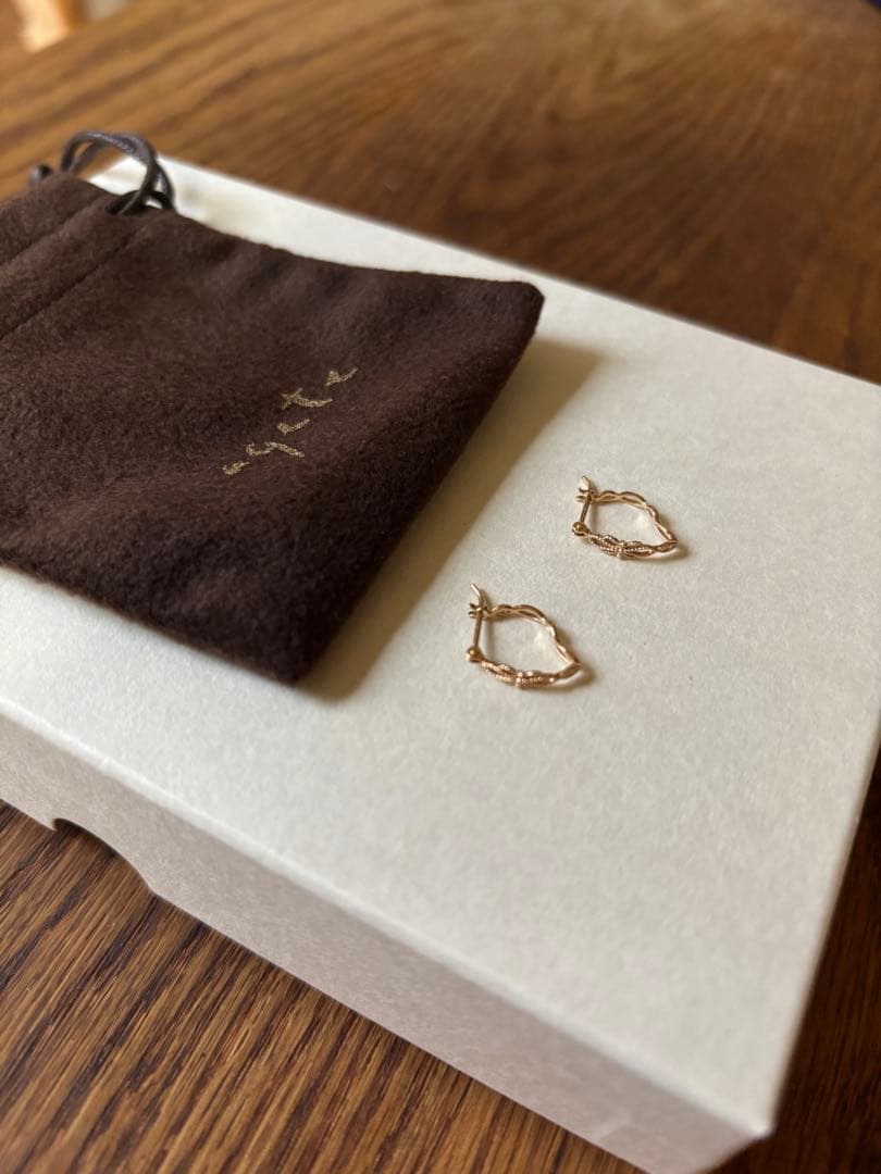 アガット　agate K10 フープピアス