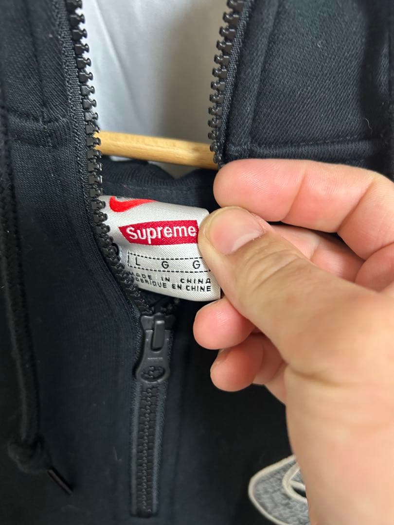 トップス Nike Supreme Half Zip Hooded Black