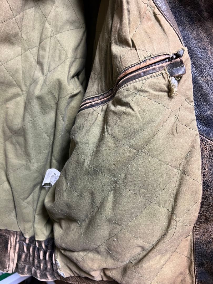 メ*リ様 【セール】\"昭和レトロ\" スーパービンテージレザーライダースジャケット