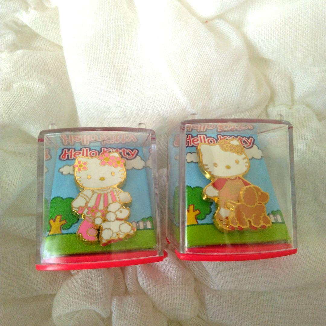 レトロ　ハローキティ　子犬のお散歩　ピンバッジ　セット　キティ　サンリオ