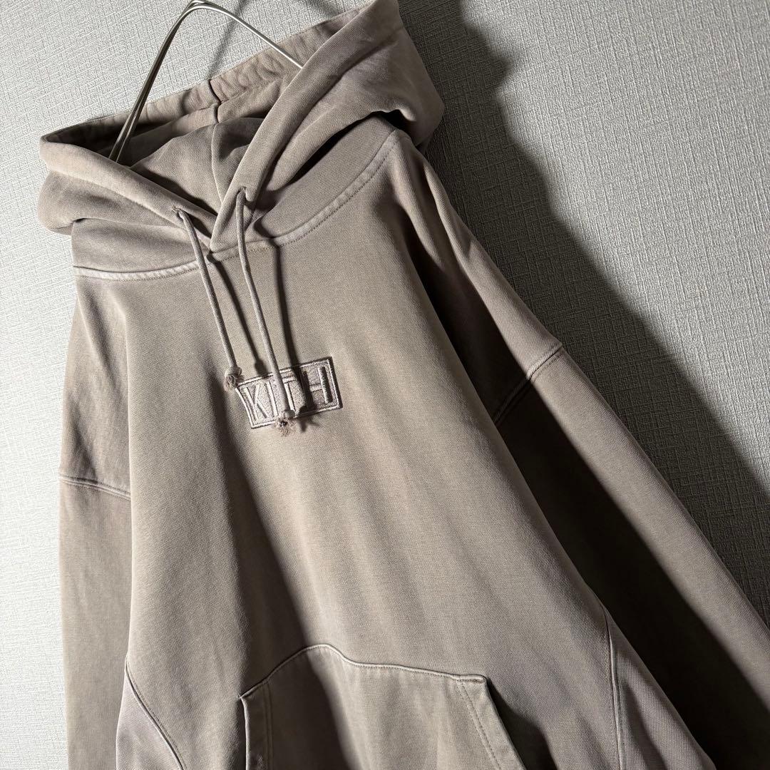 完売モデル★KITH キス パーカー フーディ ボックスロゴ オリーブ M〜L