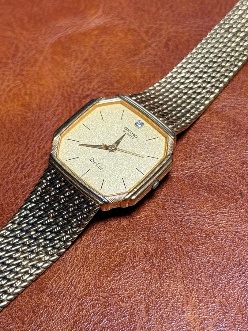 A130希少 稼動品 SEIKO DOLCE スクエア型　80年代ヴィンテージ