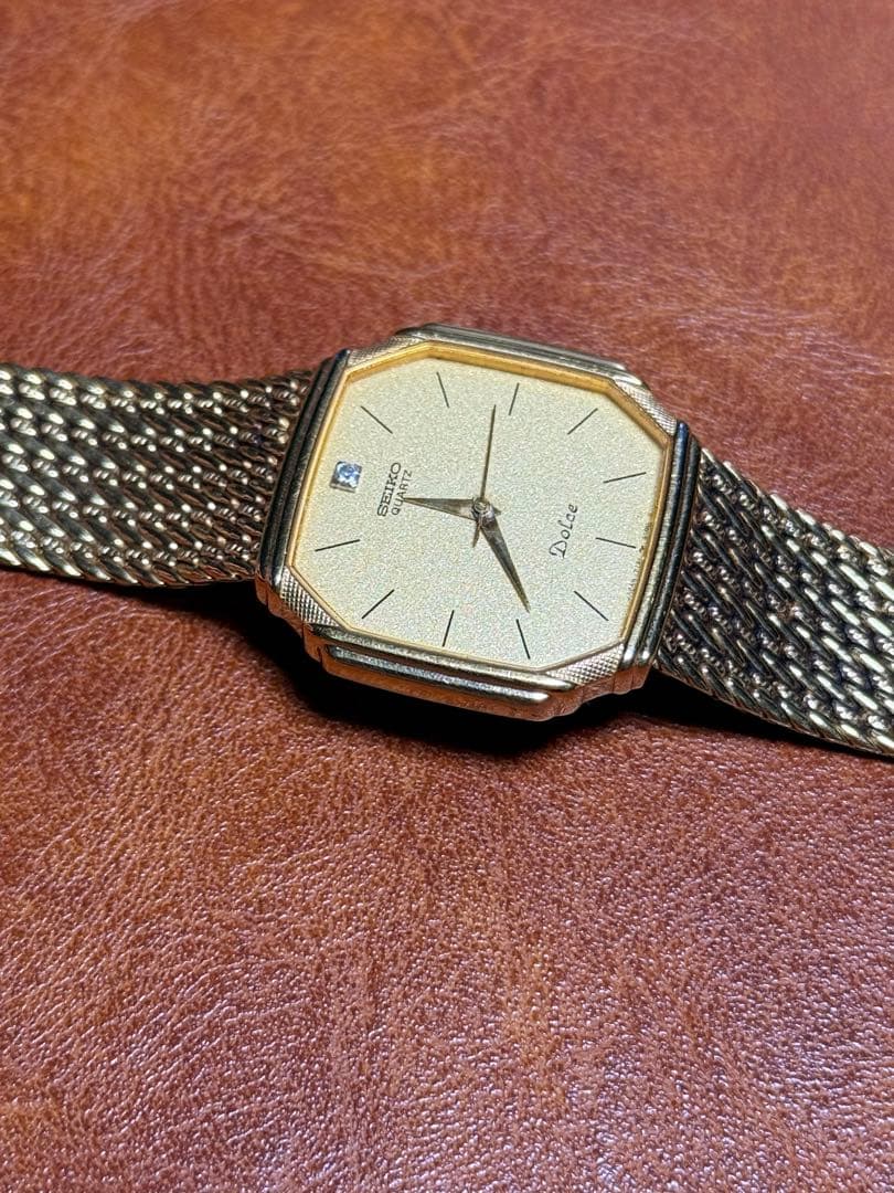 A130希少 稼動品 SEIKO DOLCE スクエア型　80年代ヴィンテージ