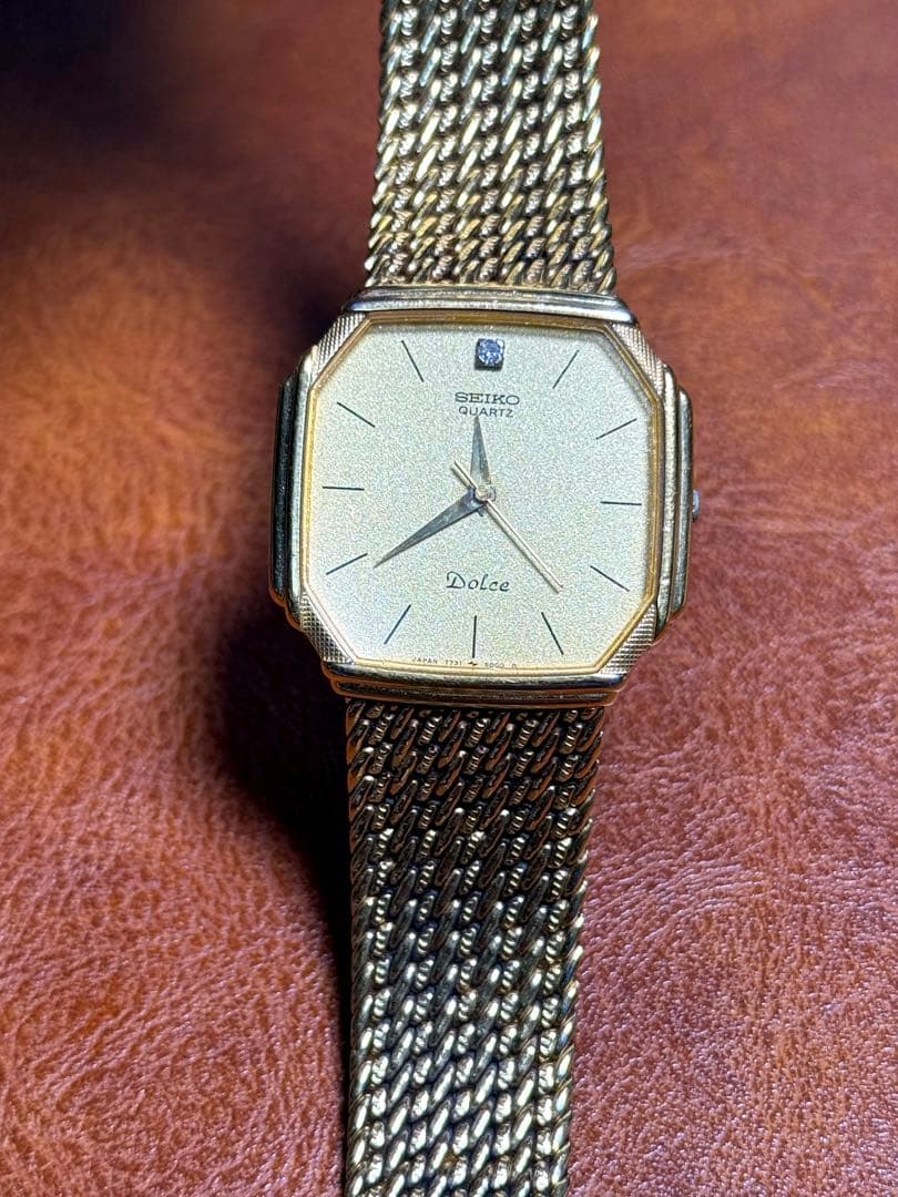 A130希少 稼動品 SEIKO DOLCE スクエア型　80年代ヴィンテージ