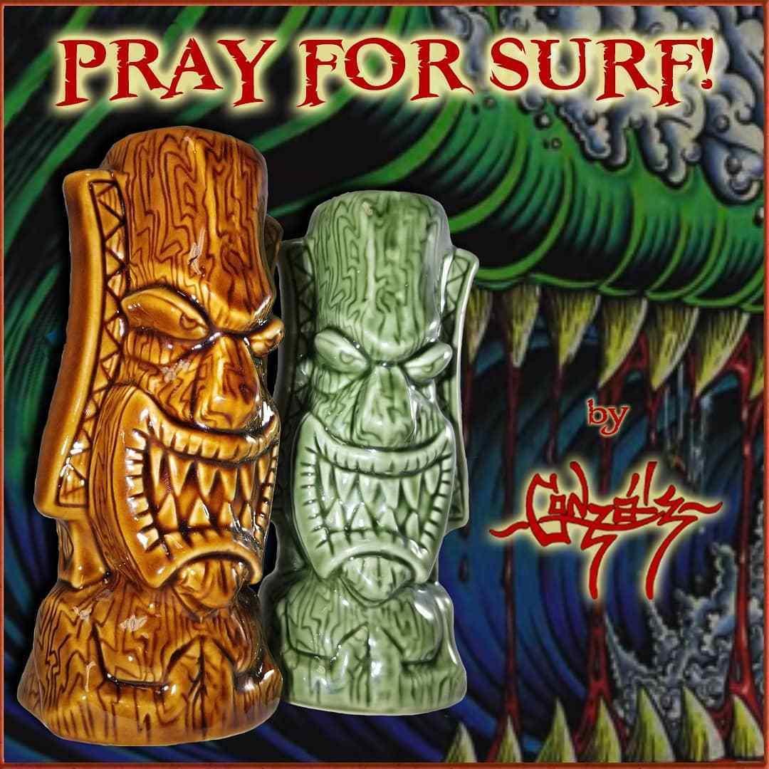 Tiki Farm ティキ マグ Pray For Surf 茶 新品