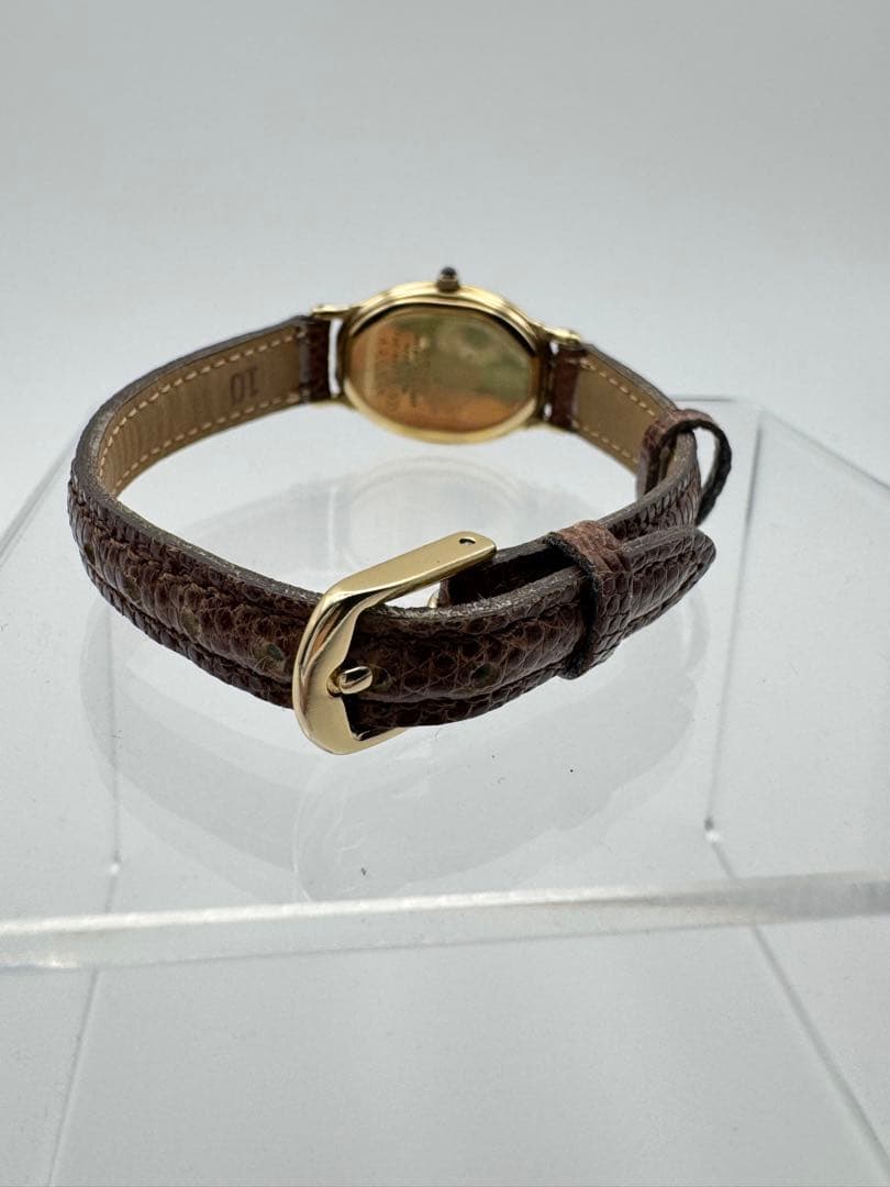 【美品】SEIKOセイコーExcelineエクセリーヌオーバル型ゴールドカラー