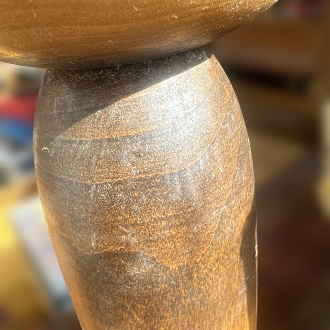 木製こけし 花模様 微笑み　渡辺正雄　彩秋