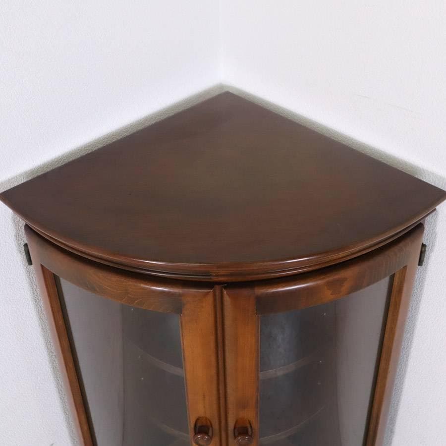 カリモク家具 コーナーキャビネット ガラス扉 棚板3枚付き 高級家具