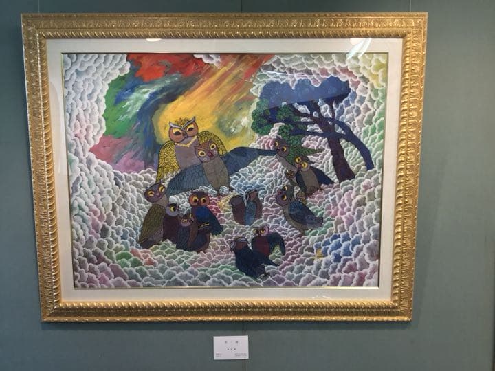 キューテェ キム 「千寿図」シグレ版画 90cm