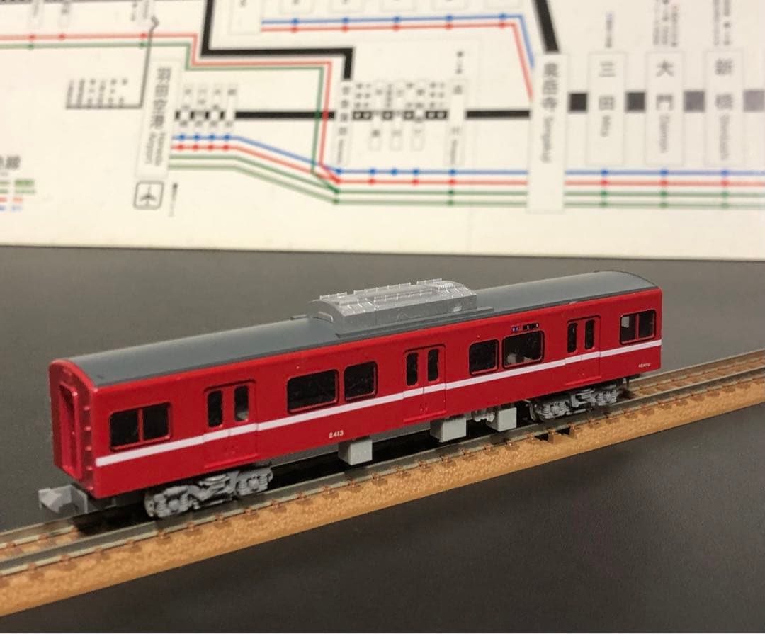管理番号1675 京急2000形3扉車Nゲージ塗装済キット素人組立品4両