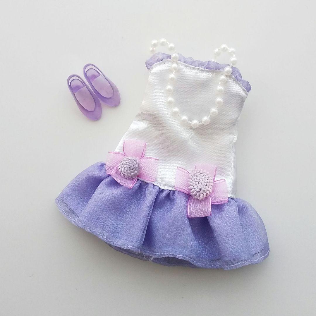 リカちゃん パープル レース ドレスワンピース パンプス セット