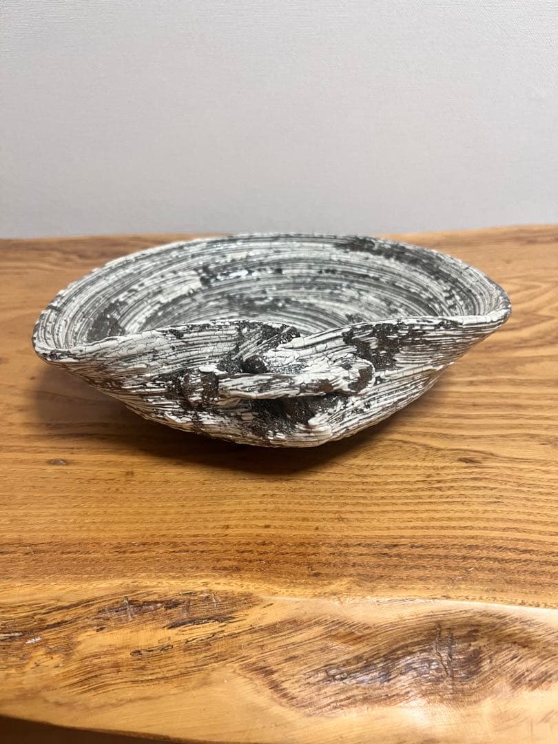 中川自然坊　刷毛目唐津　蛤鉢　入手困難品　美品　8寸鉢