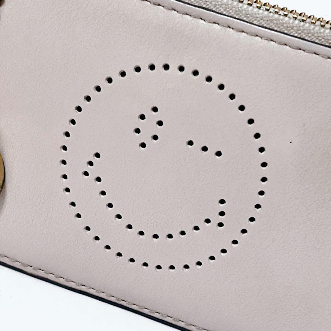 ANYA HINDMARCH スマイリーウィンキー パンチングレザーケース
