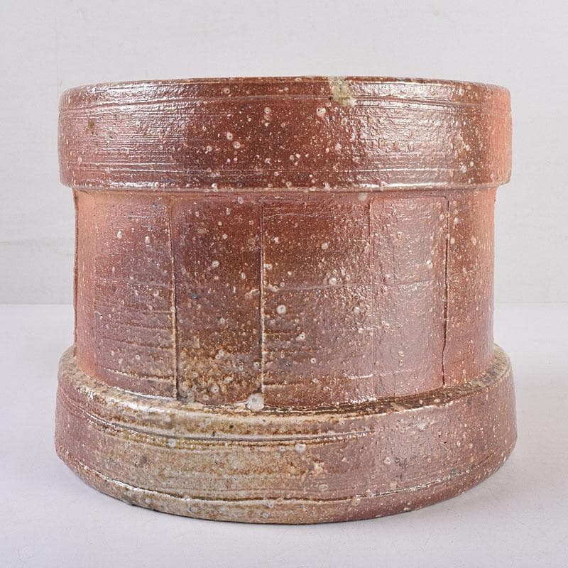 茶道具　古来窯　四世　上田直方作　水指　堀内宗完(兼中斎)極め箱　M　R8885