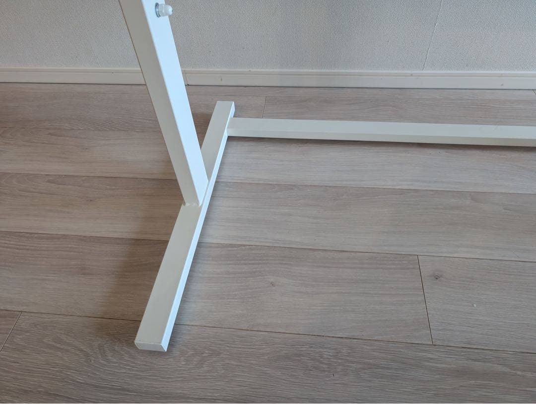 昇降デスク ホワイト 幅100cm 7段階高さ調整 電源タップホルダ&フック付き