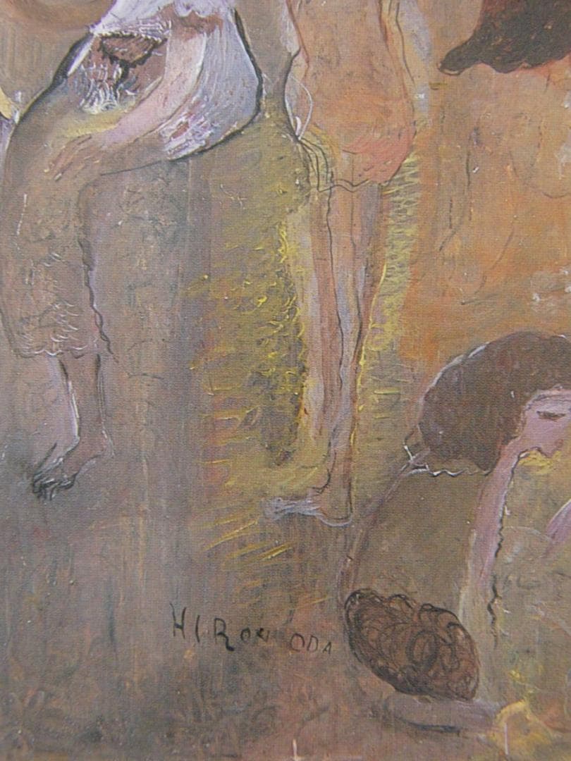 織田廣喜、【水辺の少女たち（フォンテンブロウ）】、希少な額装用画集より