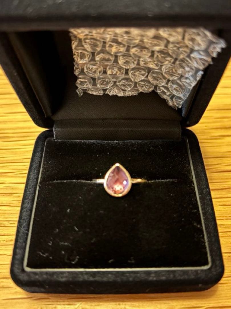 【菜の花】TAKANOリング　K18ピンクゴールド　アメジスト　12.5号
