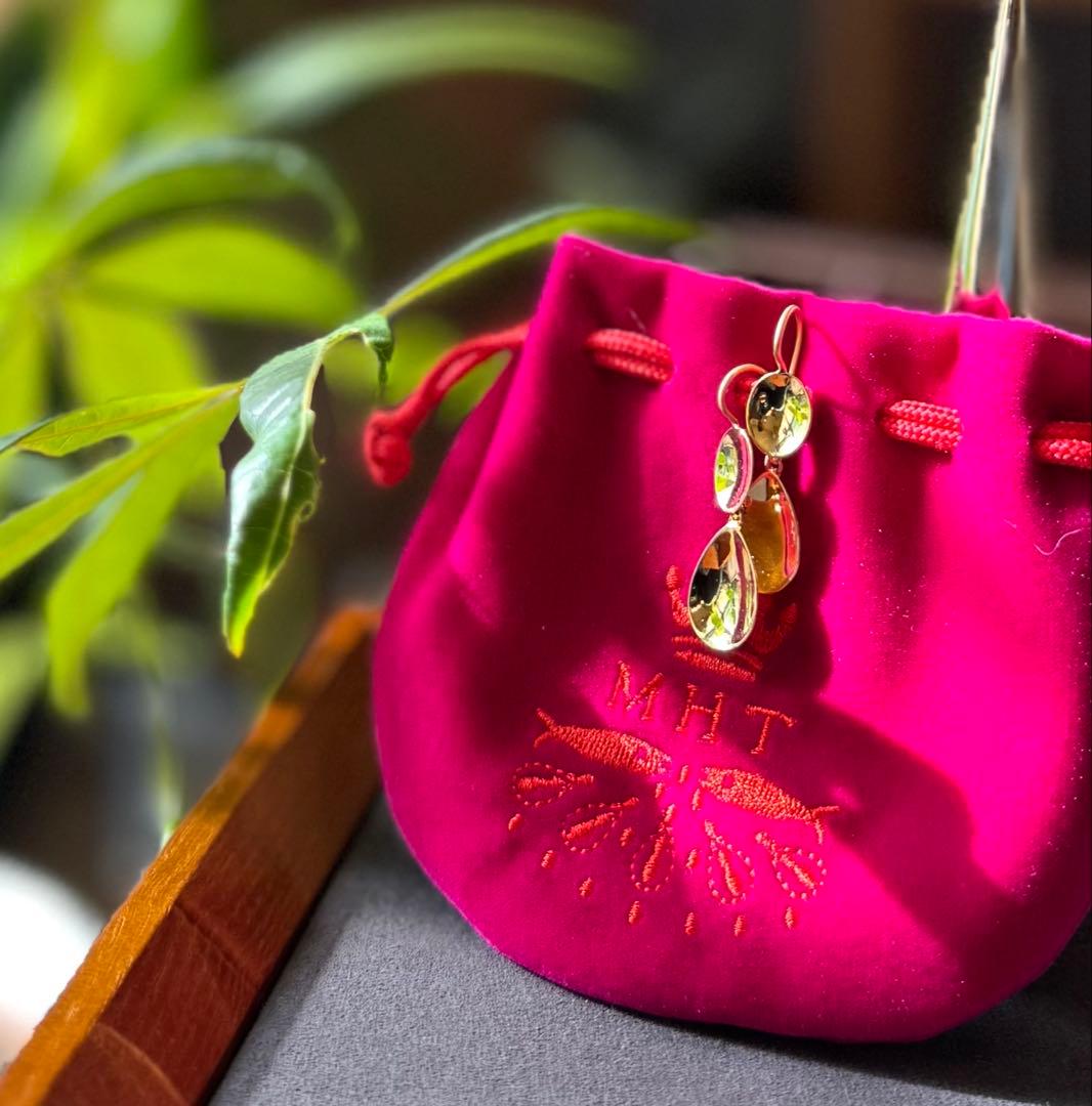 マリーエレーヌドゥタイヤック◆K22*スモールミラードロップピアス*