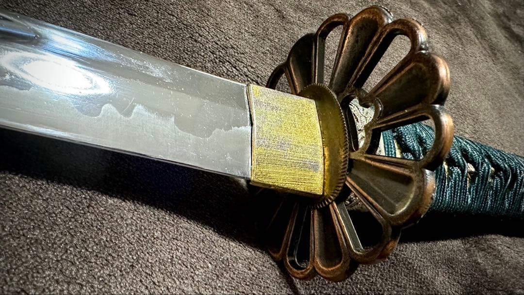 居合練習用 模造刀 居合刀 模擬刀 本鮫柄 日輪刀風菊鍔 互の目仕立て刃文