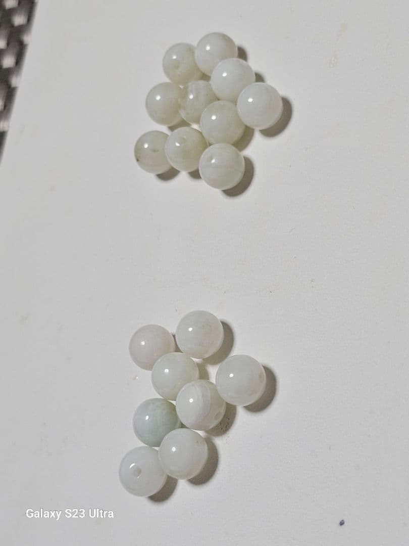 糸魚川翡翠氷種１０mm８ピースと出雲瑪瑙１０mm７ピース