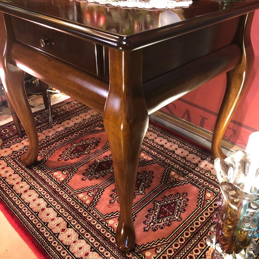 Sale 猫脚　クラシック　コンパクト　アンティーク　テーブル　引き出し付き