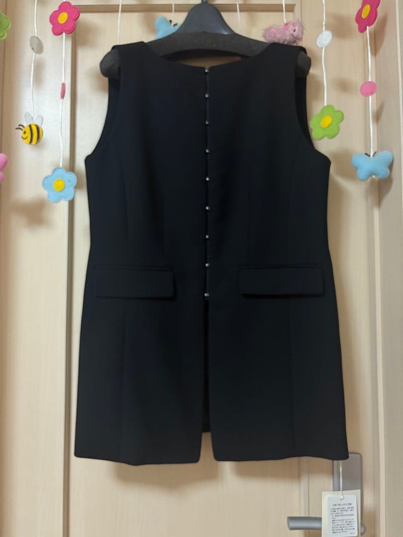 SANTEフロントホックボートネックベスト　ブラック