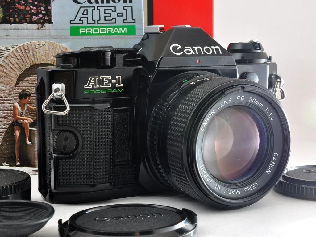 キヤノン AE-1 PROGRAM ブラック NFD 50mm f1.4 完動品