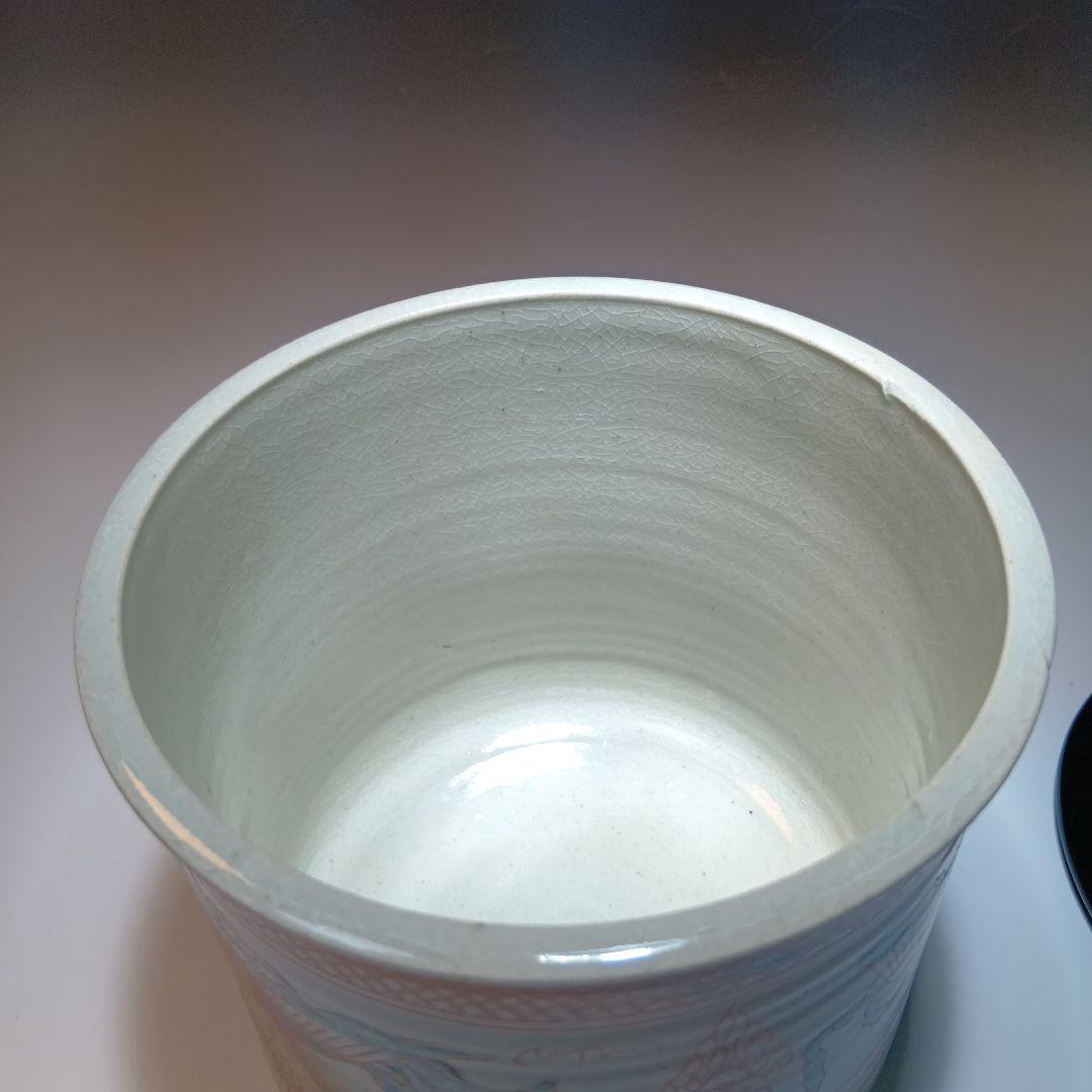 値下げ茶道具　大仙窯　赤絵鳳凰水指　共箱