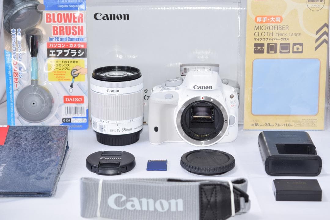 美品 Canon kiss x7☆希少ホワイト☆スマホに転送☆高性能レンズ！