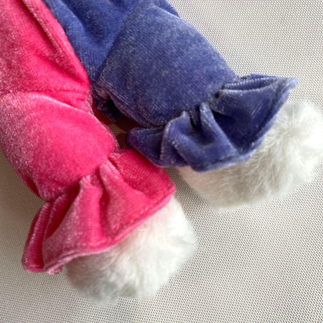 RUSS BERRIE ホワイトベア ピンクパープル ピエロ インポート未使用品