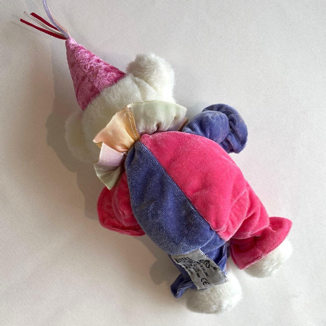 RUSS BERRIE ホワイトベア ピンクパープル ピエロ インポート未使用品