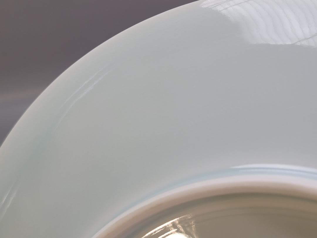 塚本快示作 青白磁龍字 大皿 共箱 未使用