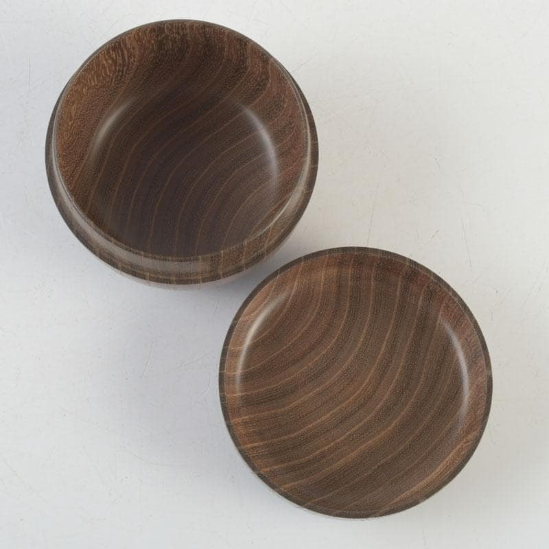 かめ　茶道具　西脇佳三作　轆轤細工　槐　平棗　共箱　V　9533