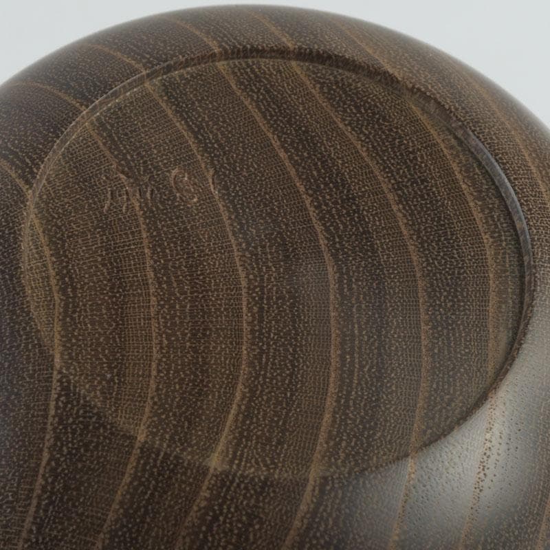 かめ　茶道具　西脇佳三作　轆轤細工　槐　平棗　共箱　V　9533