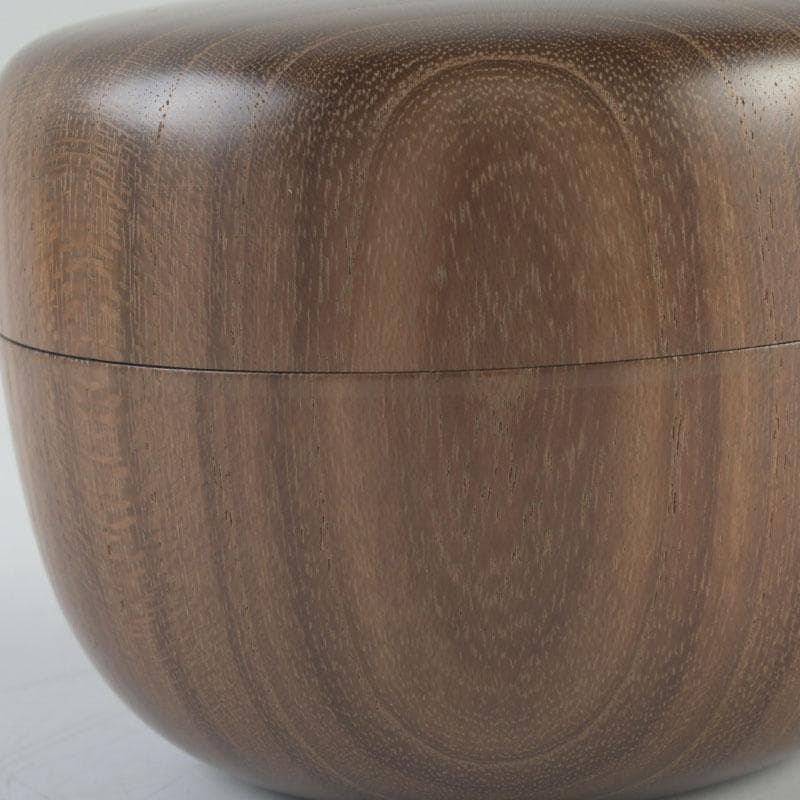 かめ　茶道具　西脇佳三作　轆轤細工　槐　平棗　共箱　V　9533