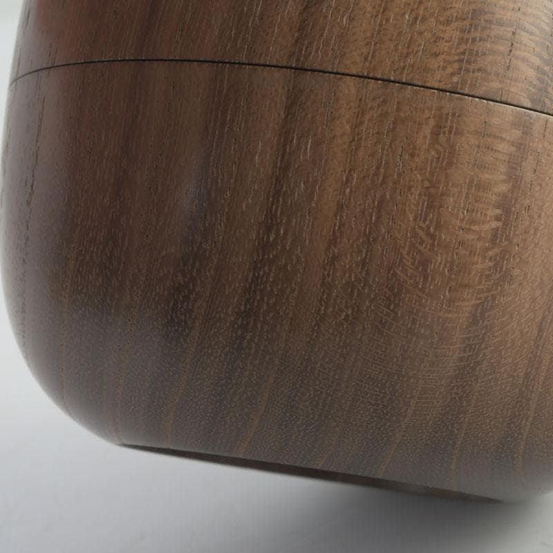 かめ　茶道具　西脇佳三作　轆轤細工　槐　平棗　共箱　V　9533