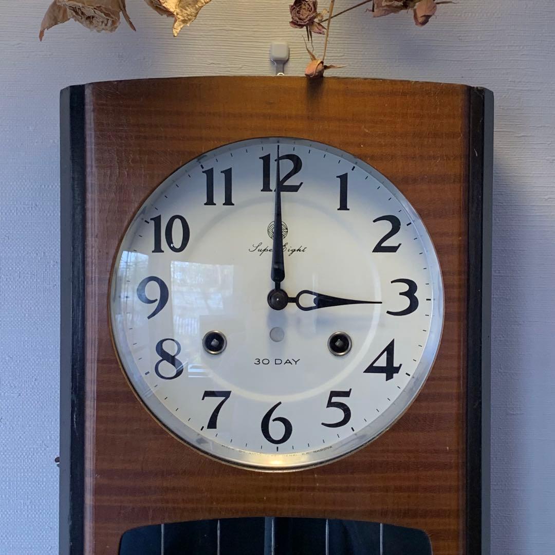 昭和レトロ 機械式 アンティーク時計　愛知時計 30 DAY