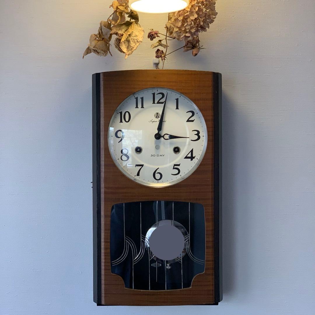 昭和レトロ 機械式 アンティーク時計　愛知時計 30 DAY