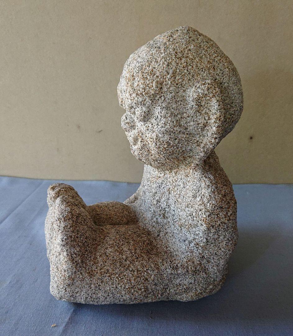 御影石ビリケンの彫刻