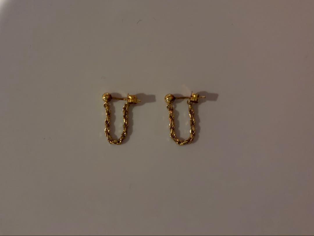 【AHKAHアーカー】K18フレンチロープピアス