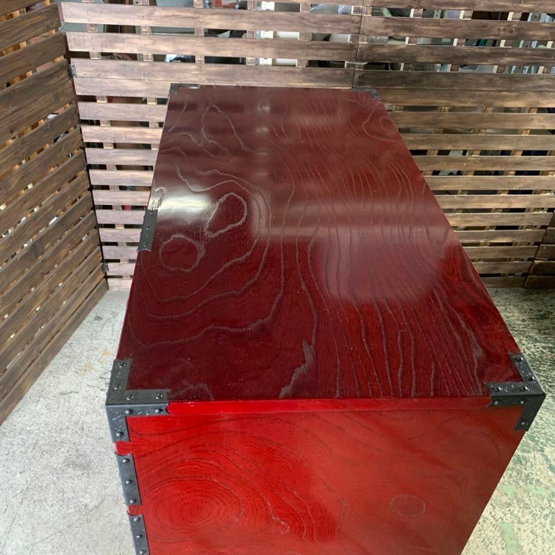 J412\" 青木産業 くれない W 870 昭和レトロ 和箪笥