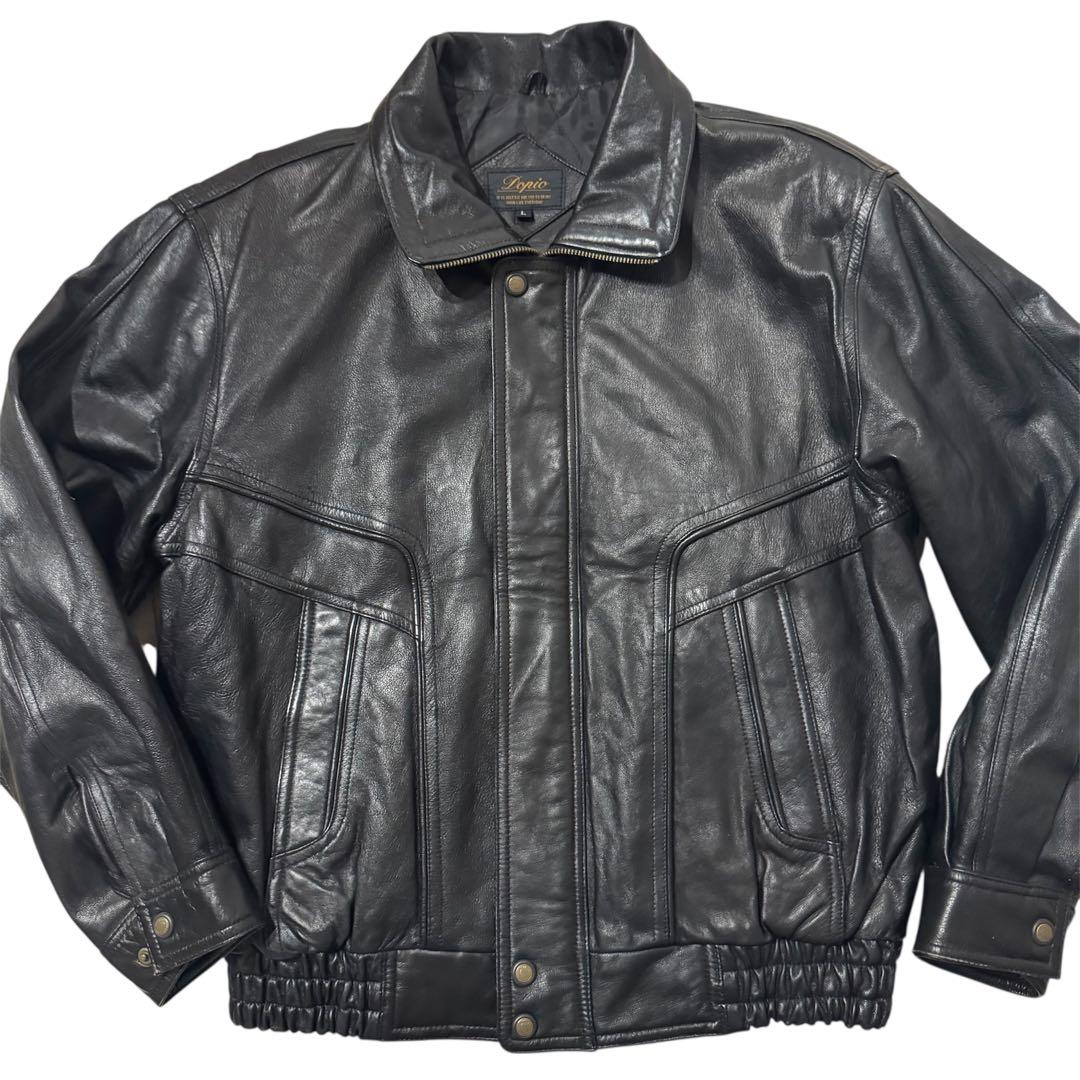 【羊革】　90s 本革レザー　ライダースジャケット　バイカー　ビンテージ　ラム