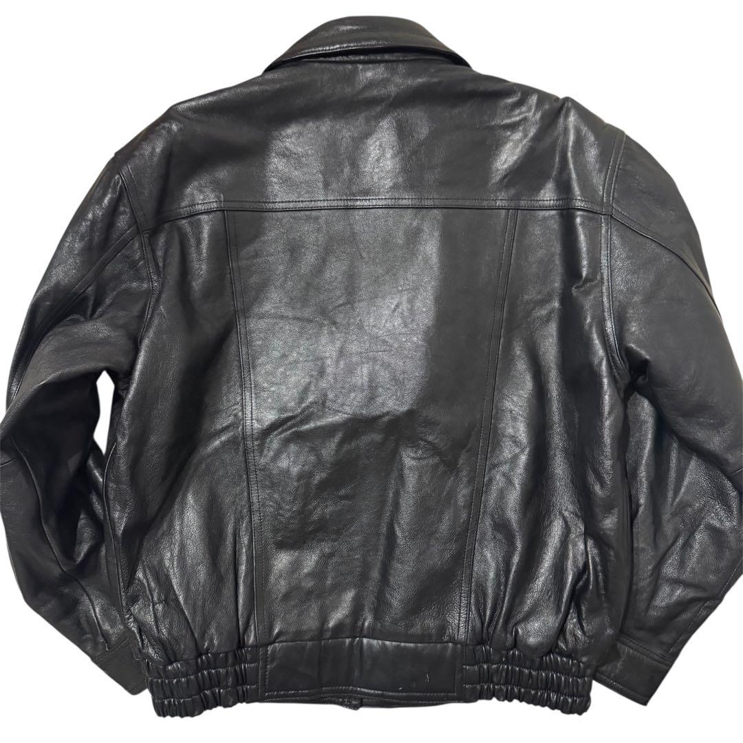 【羊革】　90s 本革レザー　ライダースジャケット　バイカー　ビンテージ　ラム