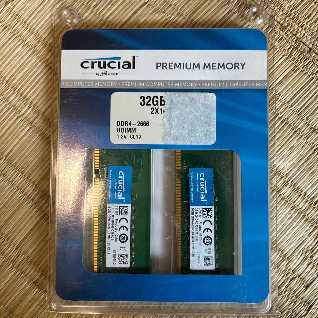crucial DDR4-2666 CT16G4DFD8266 16GB×2