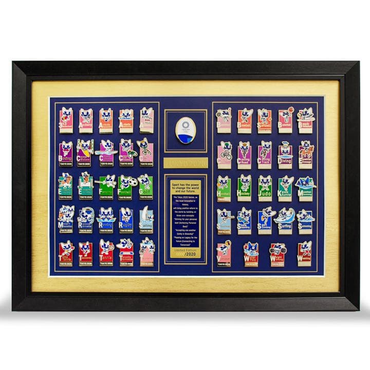 【完売品】東京オリンピック限定額縁ピンバッジセット　シリアルナンバー付き