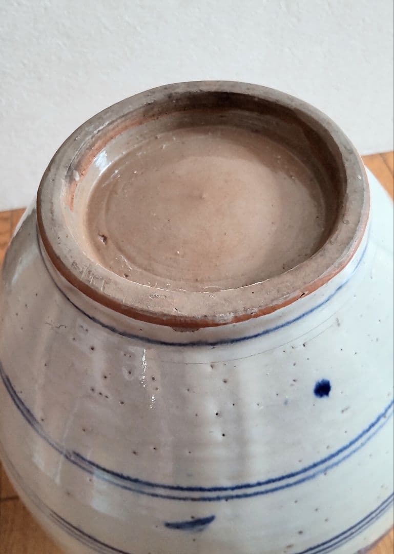 平清水焼　大徳利　山水図